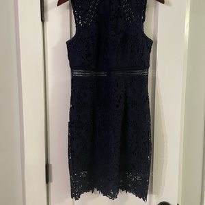 Bardot Lace Navy Dress